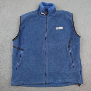 REI Fleece Vest Mens Small Blue Polartec Full Zip Sleeveless Outdoors Hiking